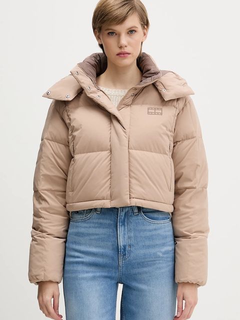 Tommy Jeans kurtka puchowa kolor beżowy zimowa oversize DW0DW21624 - zdjęcie produktu nr 1