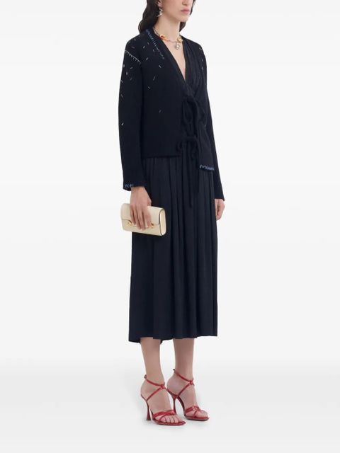 Marni V-neck mini dress - Black - zdjęcie produktu nr 2