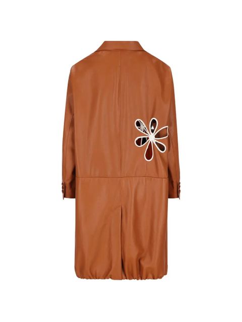 FENDI flower appliqué coat - Brown - zdjęcie produktu nr 2