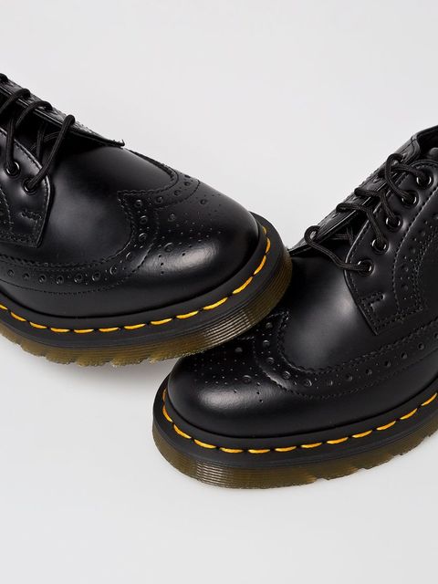 Dr. Martens półbuty 3989 kolor czarny na płaskim obcasie DM22210001