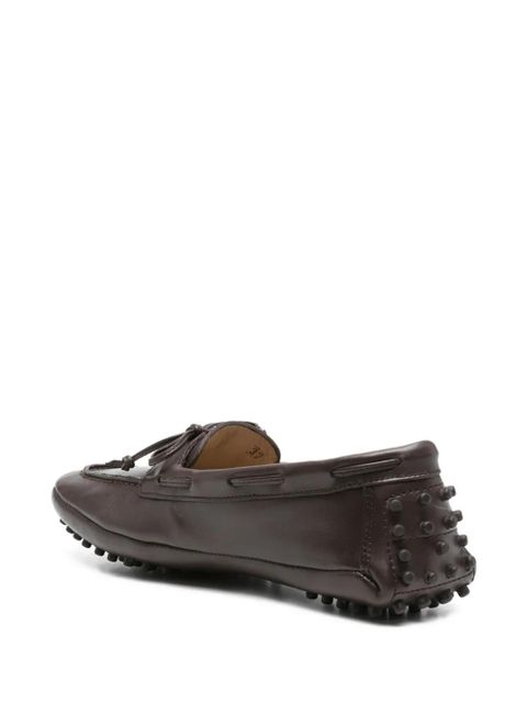 Le Monde Beryl leather boat shoes - Brown