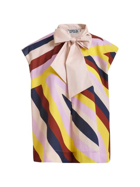 Essentiel Antwerp graphic-print pussy-bow blouse - Yellow - zdjęcie produktu nr 1