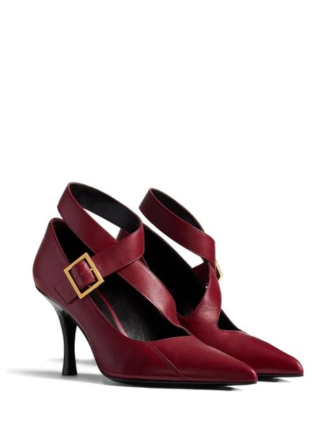 KHAITE 85mm Sloan buckle strap pumps - Red - zdjęcie produktu nr 2