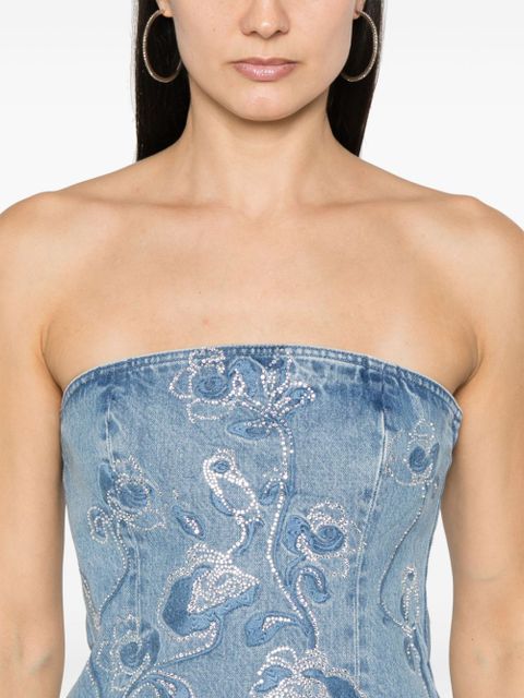 ROTATE BIRGER CHRISTENSEN rhinestone-embellished top - Blue