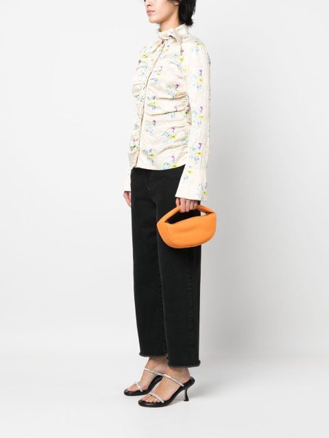 BY FAR Cush leather shoulder bag - Orange