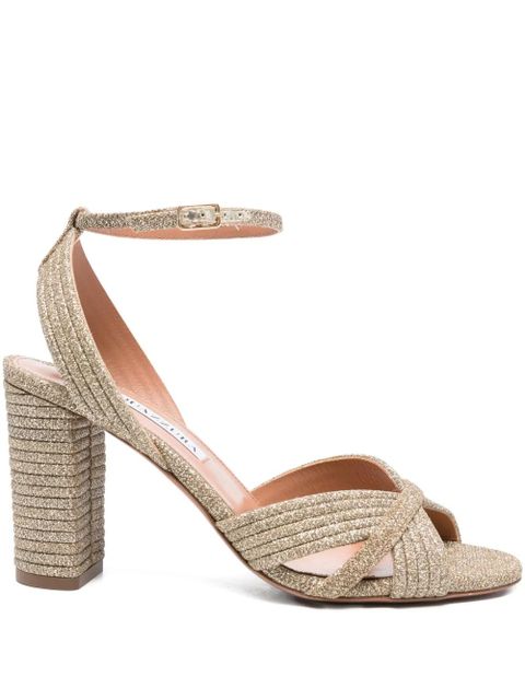 Aquazzura 90mm Very Sundance ankle-strap sandals - Gold - zdjęcie produktu nr 1