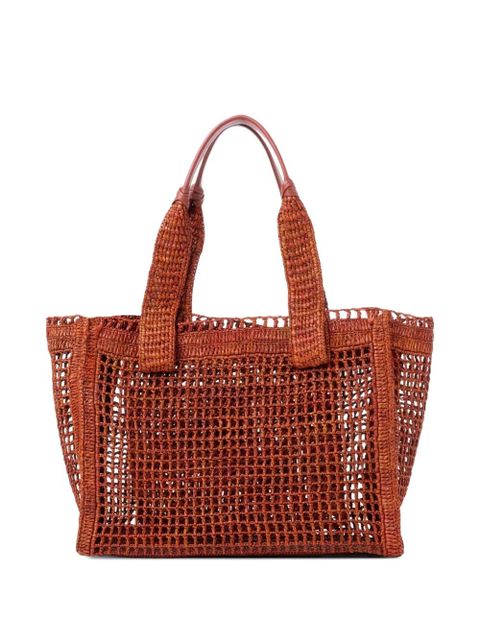 Chloé Summer Banana raffia east-west tote bag - Brown - zdjęcie produktu nr 2