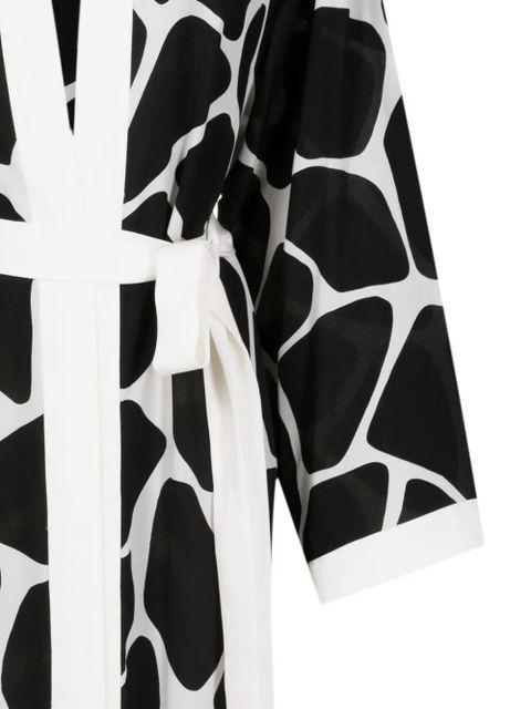 Valentino Garavani animal-print silk cover-up - Black