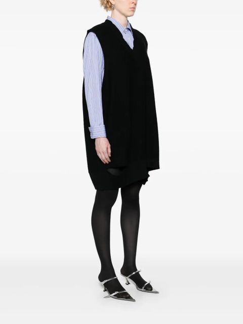 MM6 Maison Margiela sleeveless knitted minidress - Black - zdjęcie produktu nr 2