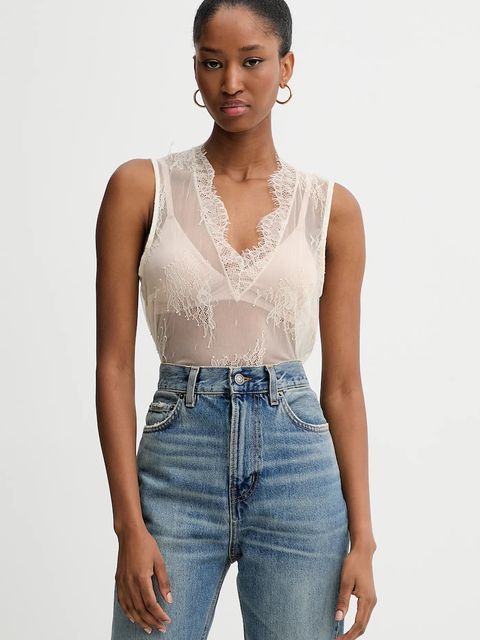 Blugirl Blumarine marynarka i bluzka kolor brązowy jednorzędowa gładka RF5285.T5771