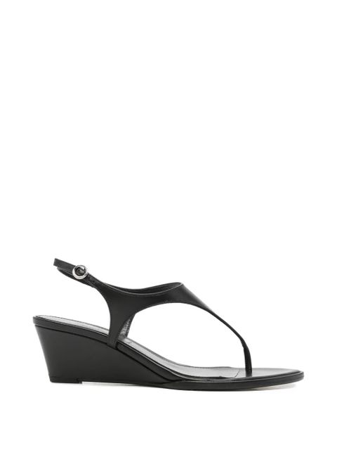 Aeyde Roose leather wedge sandals - Black - zdjęcie produktu nr 1