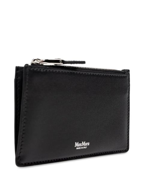 Max Mara leather zip pouch - Black