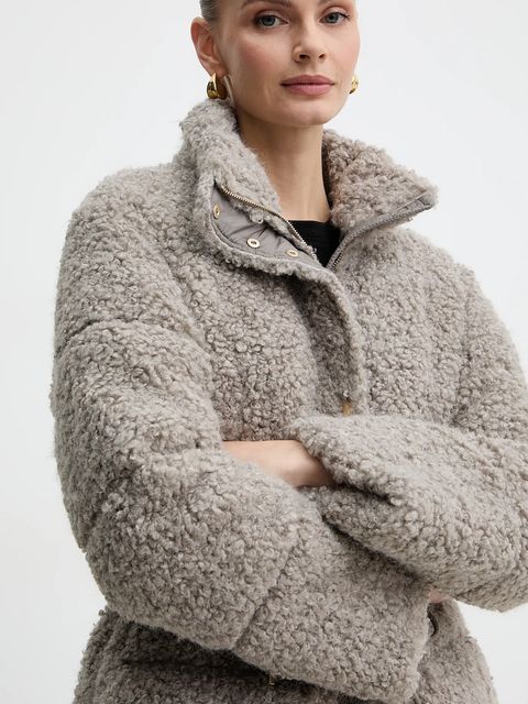 Luisa Spagnoli płaszcz kolor szary 542637