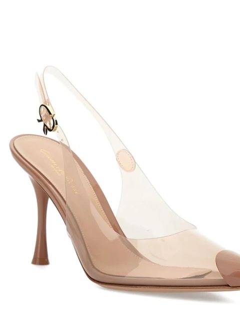 Gianvito Rossi 85mm Diana slingback transparent pumps - Neutrals