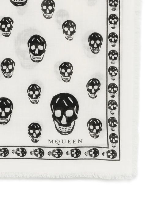 Alexander McQueen Classic Skull scarf - White - zdjęcie produktu nr 2