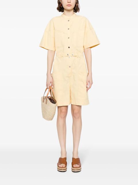 MARANT ÉTOILE Kiara cotton playsuit - Yellow - zdjęcie produktu nr 2