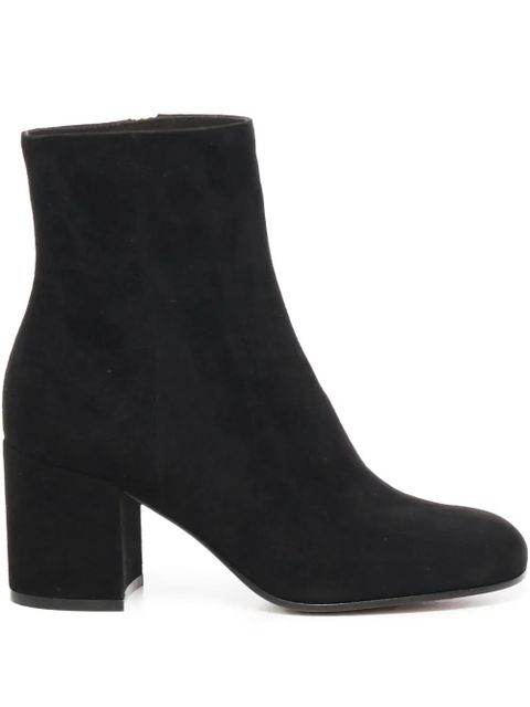 Gianvito Rossi 70mm block-heel zip ankle boots - Black - zdjęcie produktu nr 1