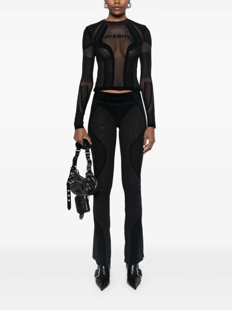 MISBHV flocked flared trousers - Black