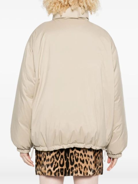 Miu Miu high-neck reversible puffer jacket - Neutrals