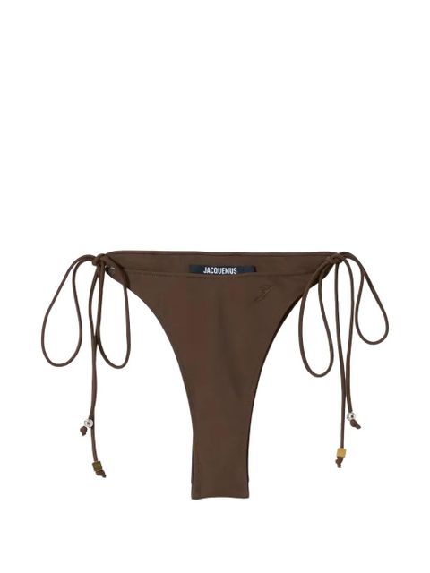 Jacquemus The Triangle tie-fastening bikini bottoms - Brown - zdjęcie produktu nr 1
