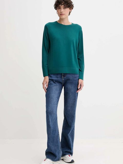 United Colors of Benetton sweter wełniany damski kolor zielony lekki 11AHD10CV - zdjęcie produktu nr 2