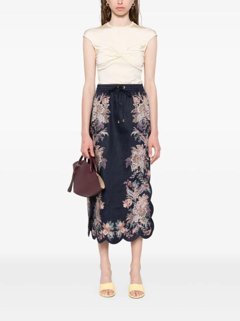 ZIMMERMANN Rhiannon midi skirt - Blue