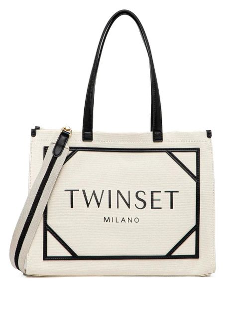 TWINSET logo tote bag - Neutrals - zdjęcie produktu nr 1