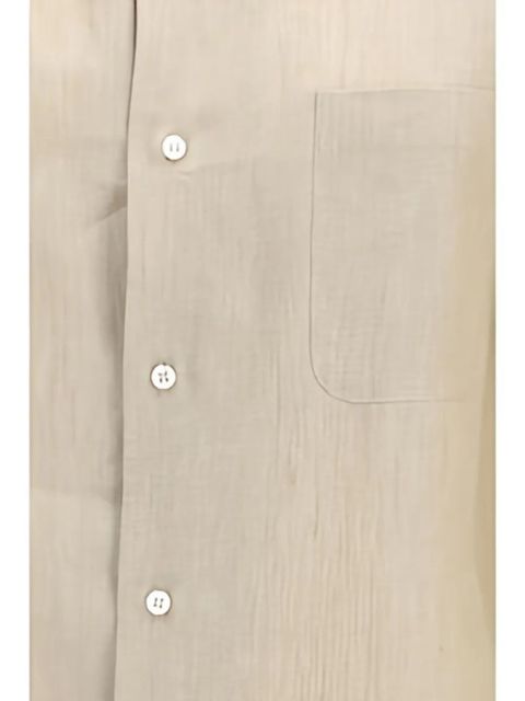 Loro Piana André chest-pocket linen shirt - Neutrals