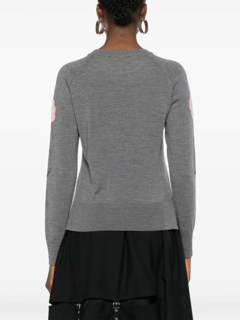 Simone Rocha floral-motif sweater - Grey
