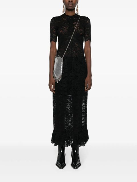 Rabanne floral-lace maxi dress - Black