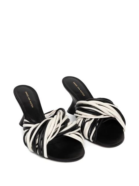 DRIES VAN NOTEN 75mm open-toe leather sandals - White - zdjęcie produktu nr 2