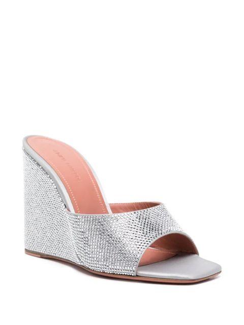 Amina Muaddi 100mm Lupita sandals - Silver - zdjęcie produktu nr 2