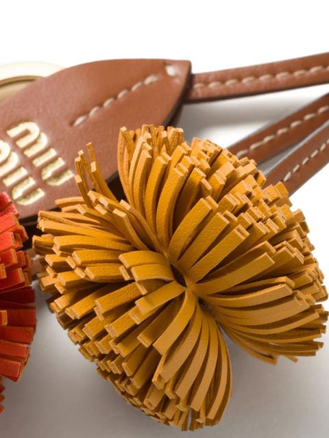 Miu Miu leather keychain - Brown