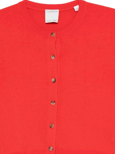 CALVIN KLEIN COLLECTION Lila merino-wool cardigan - Red