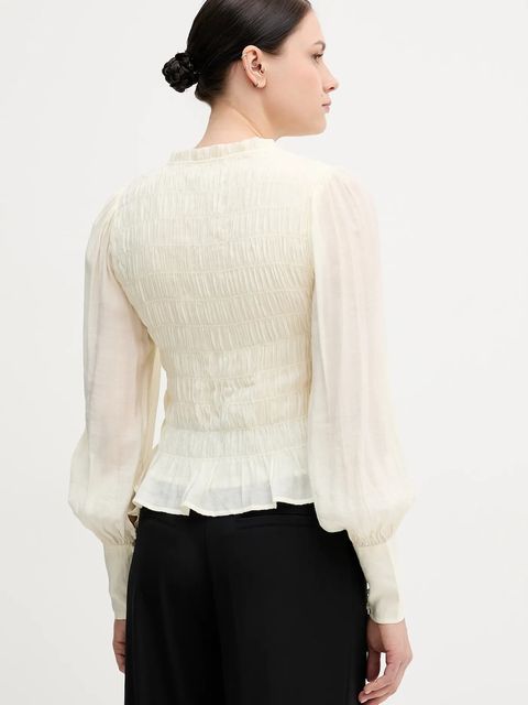 Hoss Intropia koszula damskie kolor beżowy regular 6282690