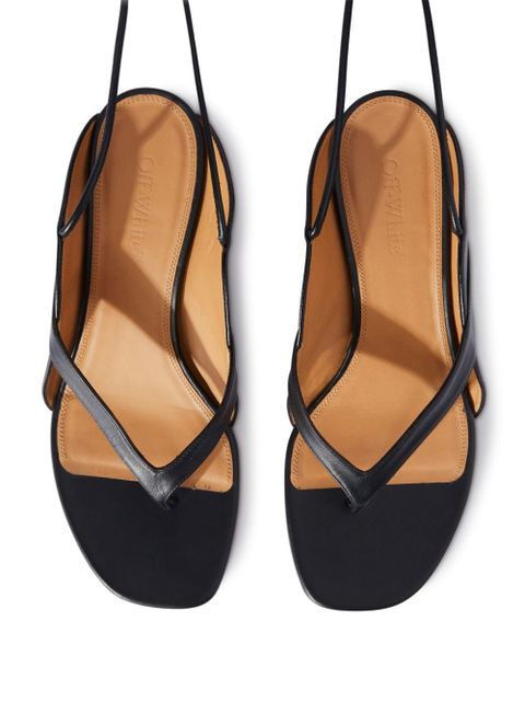 Off-White Lollipop lace-up leather sandals - Black