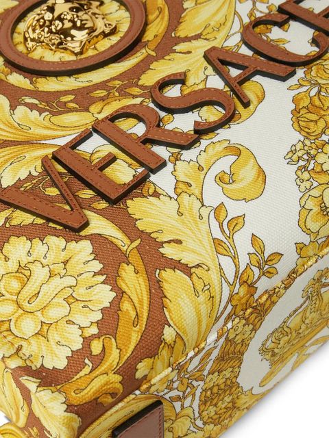 Versace Barocco La Medusa cotton tote bag - Yellow