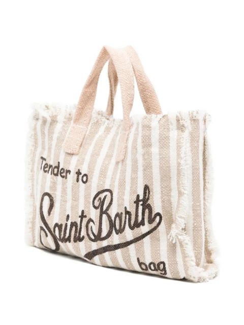 MC2 Saint Barth striped frayed-edge phone bag - Neutrals - zdjęcie produktu nr 2