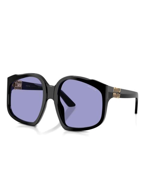 Miu Miu Eyewear oversized-frame sunglasses - Black - zdjęcie produktu nr 2