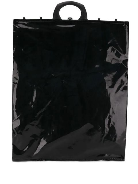 MM6 Maison Margiela patent tote bag - Black - zdjęcie produktu nr 1