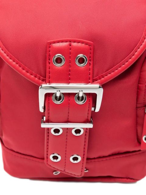 GANNI buckle-detail backpack - Red