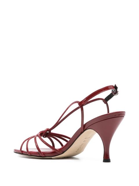 Aeyde Solange knotted strappy leather sandals - Red