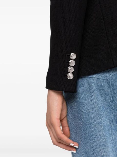 Lauren Ralph Lauren embroidered-logo single-breasted blazer - Black