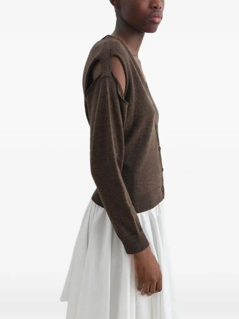 Gimaguas Coucou shoulder cutouts cardigan - Brown - zdjęcie produktu nr 2