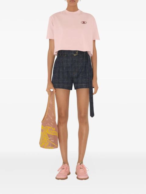 Burberry cropped cotton T-shirt - BOUQUET - zdjęcie produktu nr 2