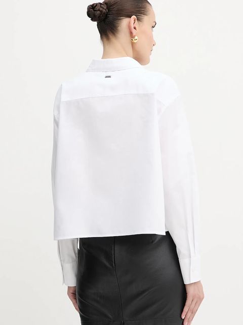 Armani Exchange koszula damska kolor biały relaxed z kołnierzykiem klasycznym XW000668 AF15983