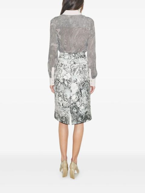 Tory Burch printed viscose shirt - Grey