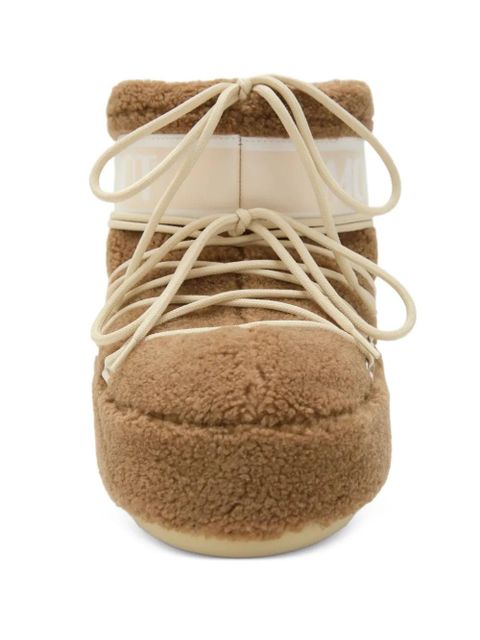 Moon Boot Icon Low fleece lace-up boots - Brown