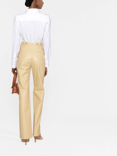 Nanushka high-waist straight trousers - Neutrals