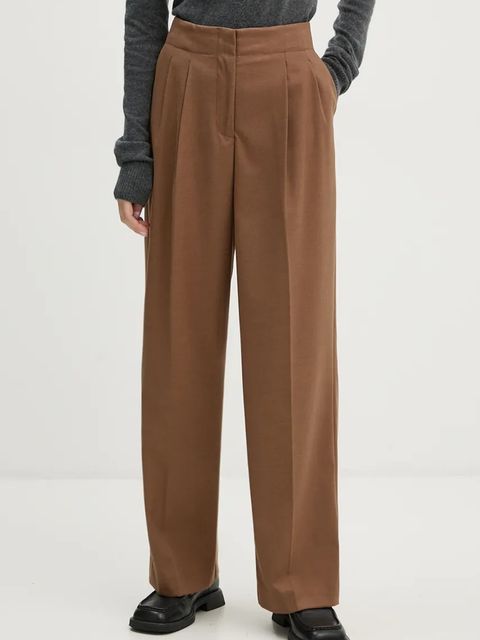 2NDDAY spodnie Carter damskie kolor beżowy proste high waist 2245161120 - zdjęcie produktu nr 1